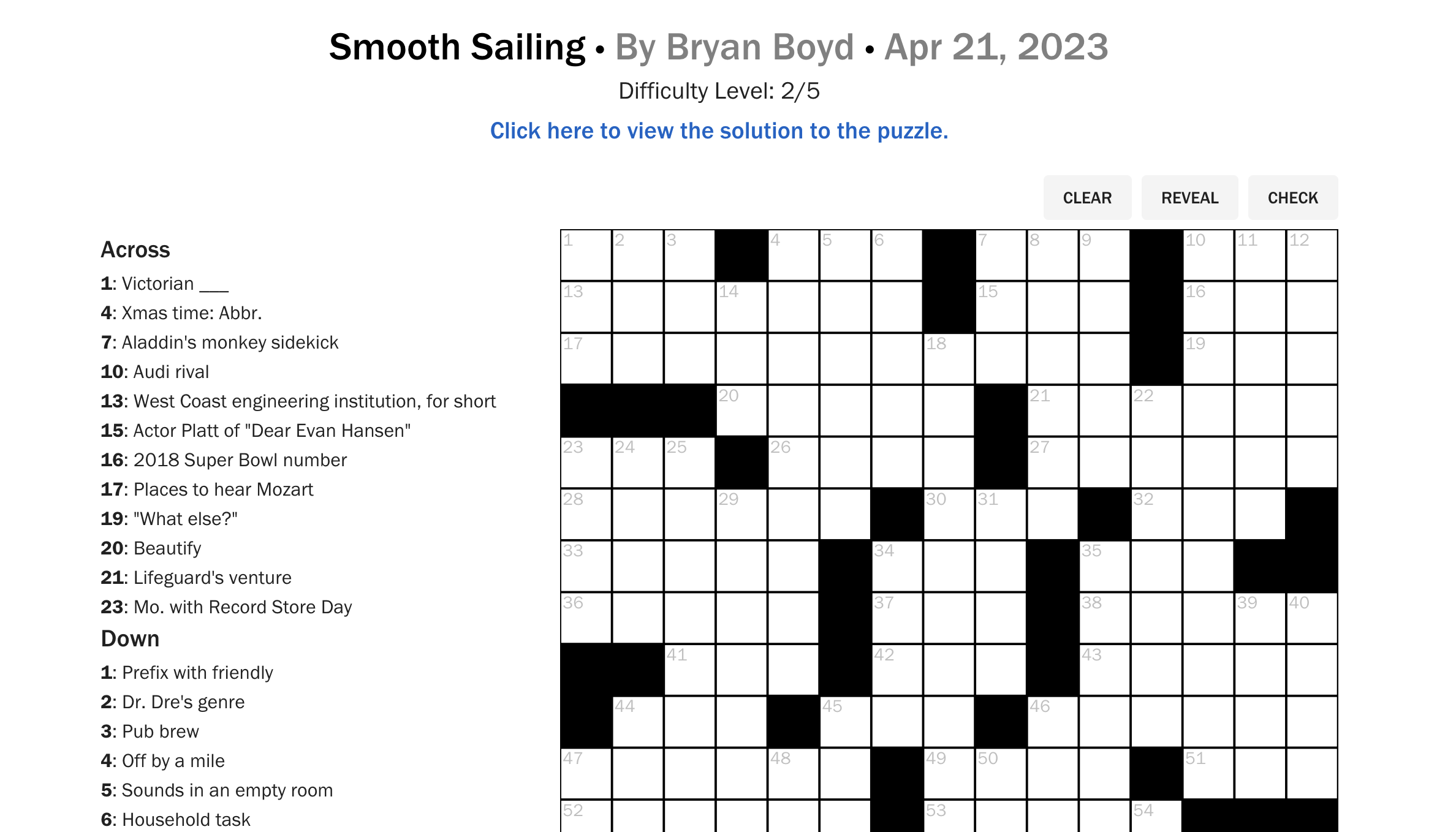 Crossword puzzles preview